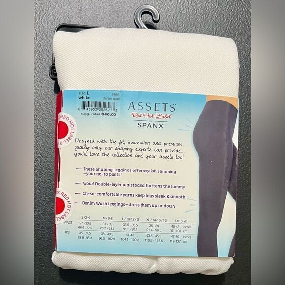 Assets Red Hot By Spanx Shaping Leggings - white large - Picture 2 of 2